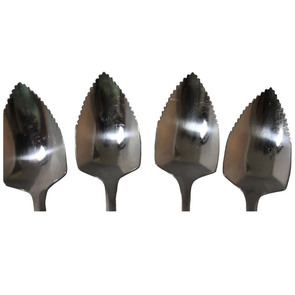 SILHOUETTE Supreme Cutlery Towle Fruit Spoons Set of 4 Japan Stainless Flatware - Picture 2 of 6